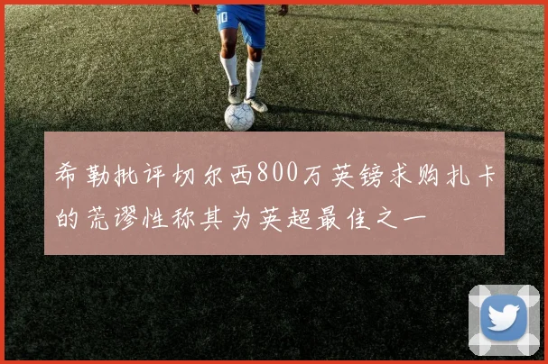 希勒批评切尔西800万英镑求购扎卡的荒谬性称其为英超最佳之一